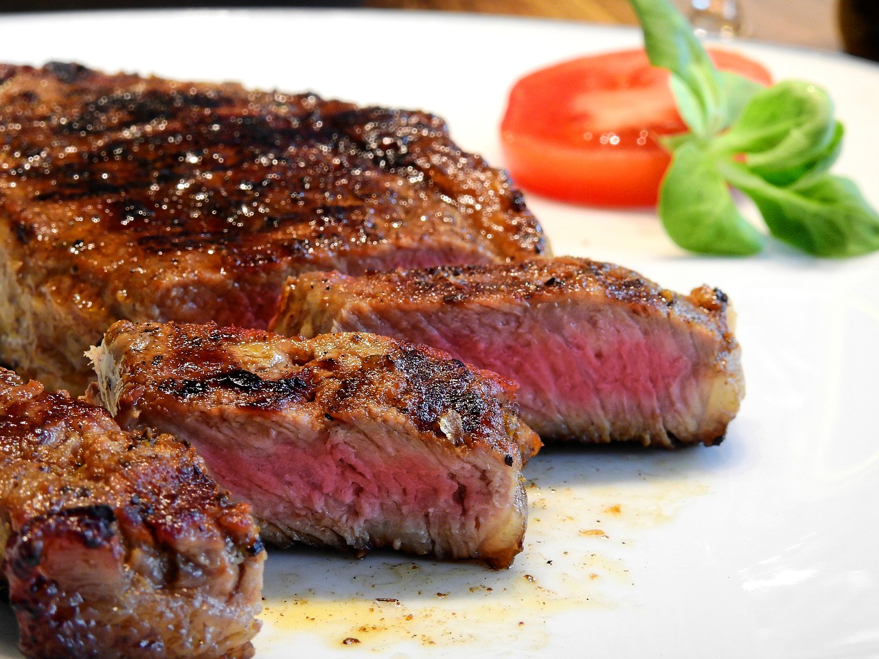 steak, meat, beef